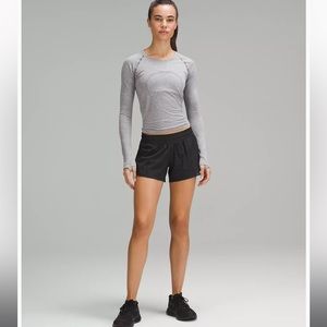 Lululemon Black Hottie Hot Low Rise Lined Shorts 4" Size 12